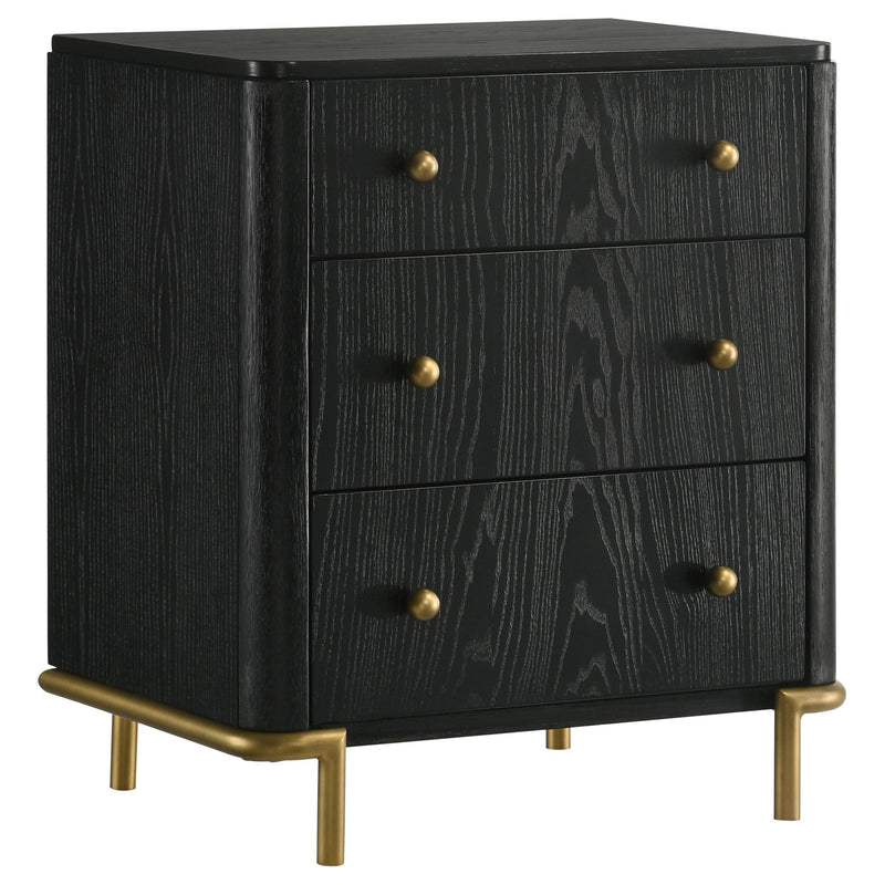 Arini 4-piece Eastern King Bedroom Set Black and Natural - 224330KE-S4