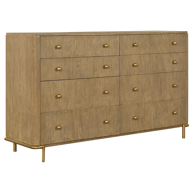 Arini 4-piece Eastern King Bedroom Set Cream and Sand Wash - 224301KECRM-S4