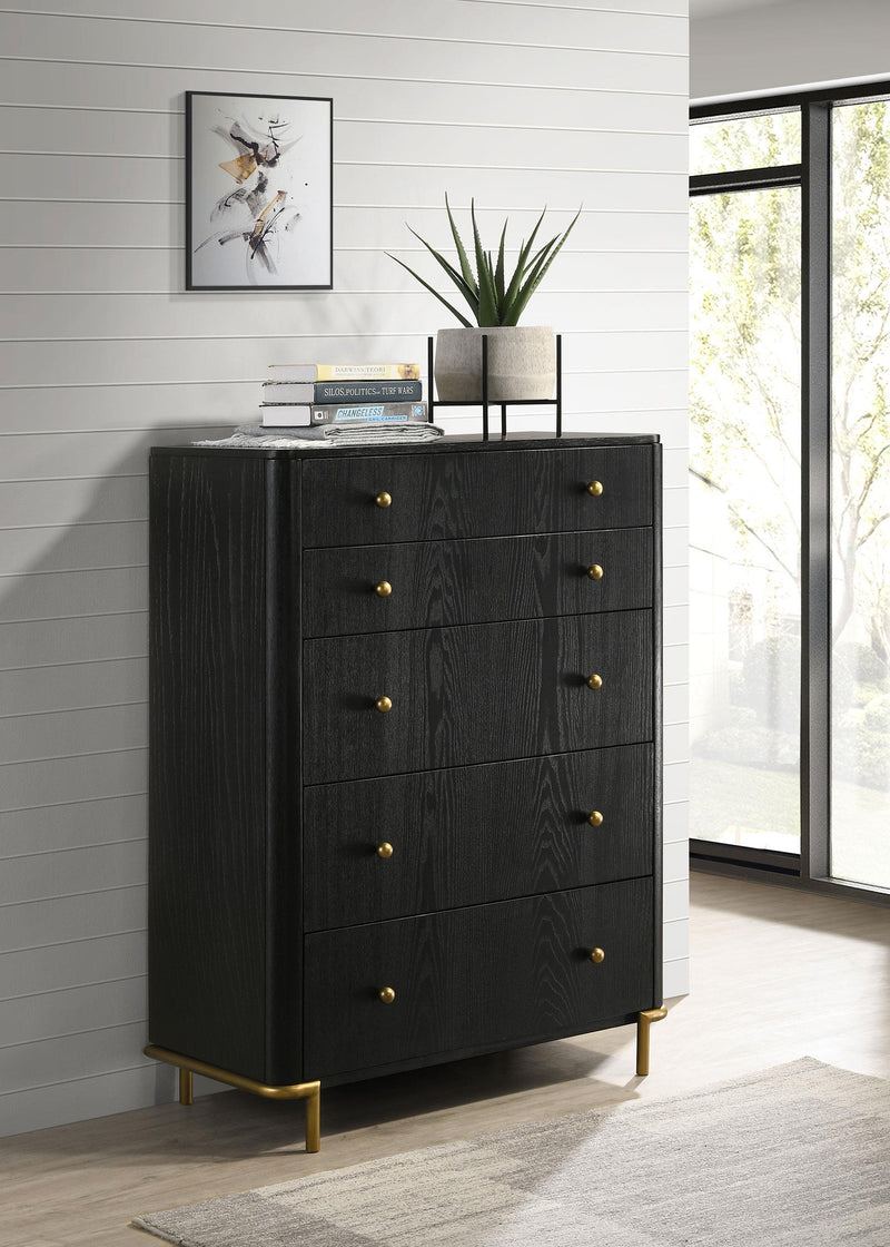 Arini 5-drawer Bedroom Chest Black - 224335