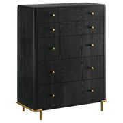 Arini 5-piece Eastern King Bedroom Set Black and Natural - 224330KE-S5