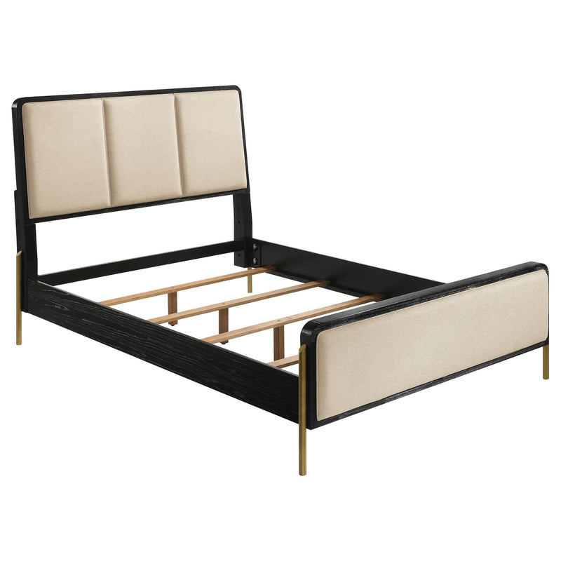 Arini 5-piece Eastern King Bedroom Set Cream and Black - 224331KECRM-S5