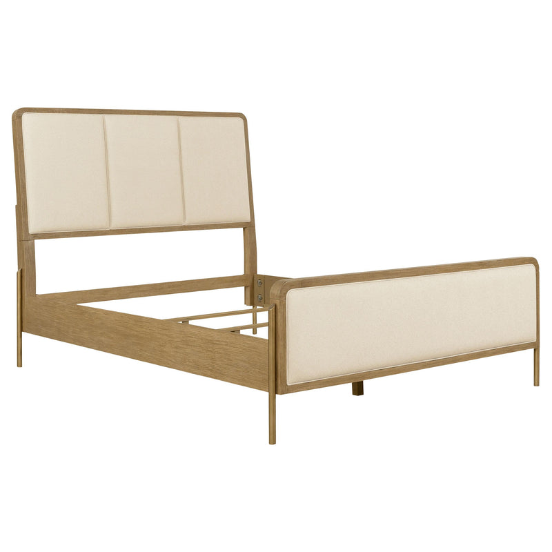 Arini 5-piece Eastern King Bedroom Set Cream and Sand Wash - 224301KECRM-S5