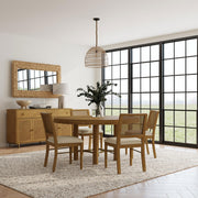 Arini 5-piece Round Dining Room Table Set Sand Wash - 108930-S5W