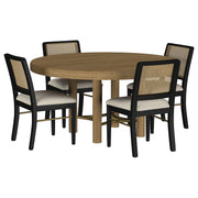 Arini 5-piece Round Dining Table Set Sand Wash and Black - 108930-S5B
