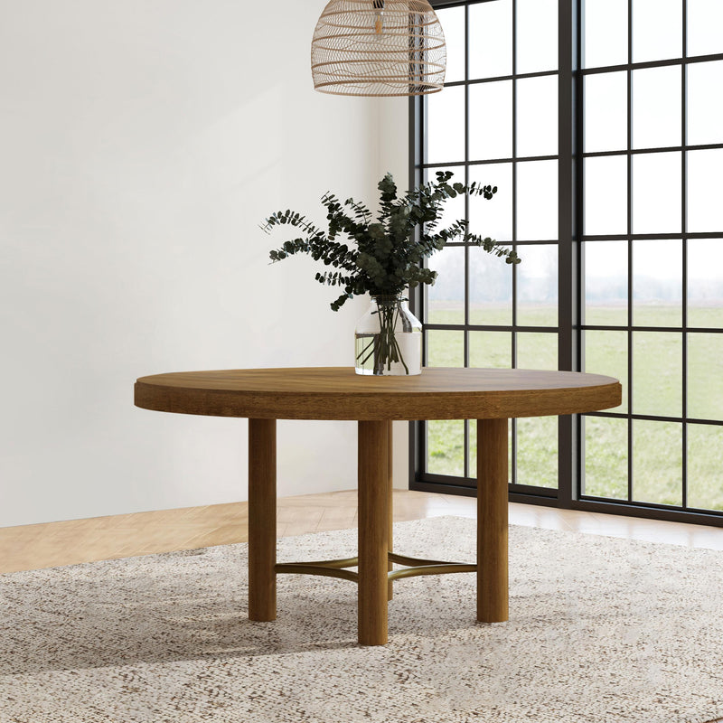 Arini 60-inch Round Wood Dining Room Table Sand Wash - 108930