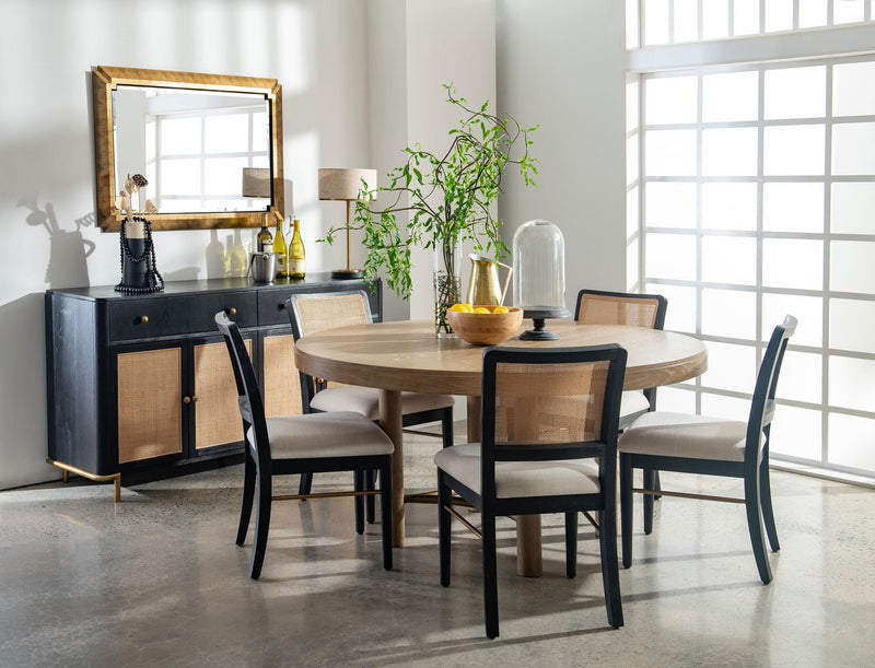 Arini 60-inch Round Wood Dining Room Table Sand Wash - 108930