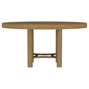 Arini 7-piece Round Dining Table Set Sand Wash and Black - 108930-S7B