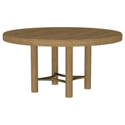 Arini 7-piece Round Dining Table Set Sand Wash and Black - 108930-S7B