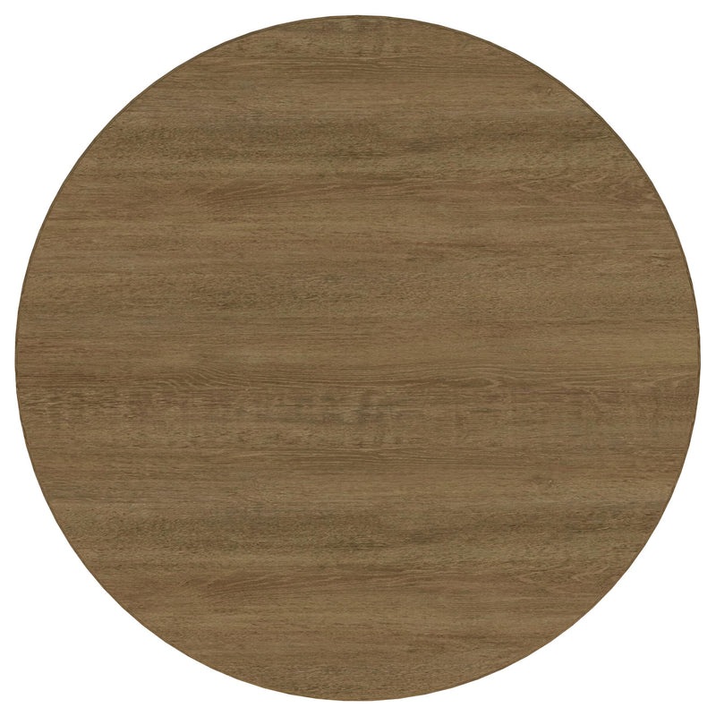 Arini 7-piece Round Dining Table Set Sand Wash and Black - 108930-S7B