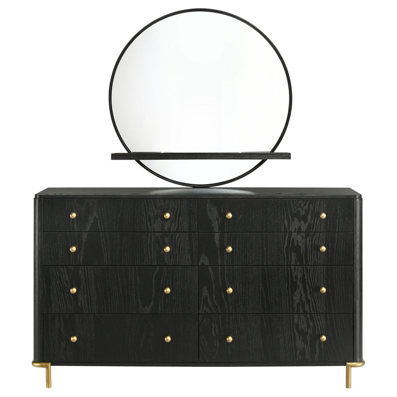 Arini 8-drawer Dresser with Mirror Black - 224333M