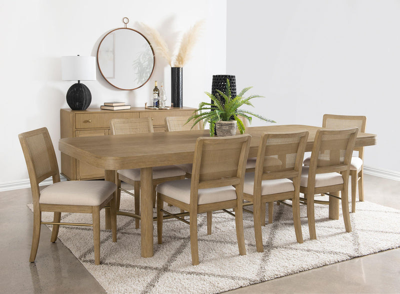 Arini 9-piece Extension Leaf Dining Table Set Sand Wash - 108931-S9W