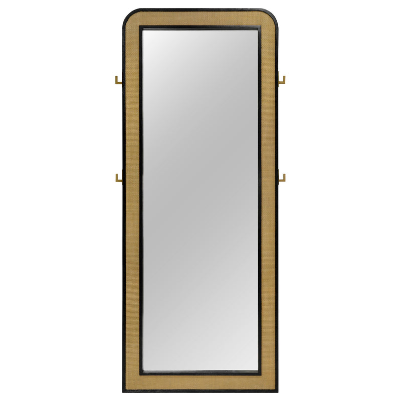 Arini Cane Weave Full Length Standing Floor Mirror Black - 224339