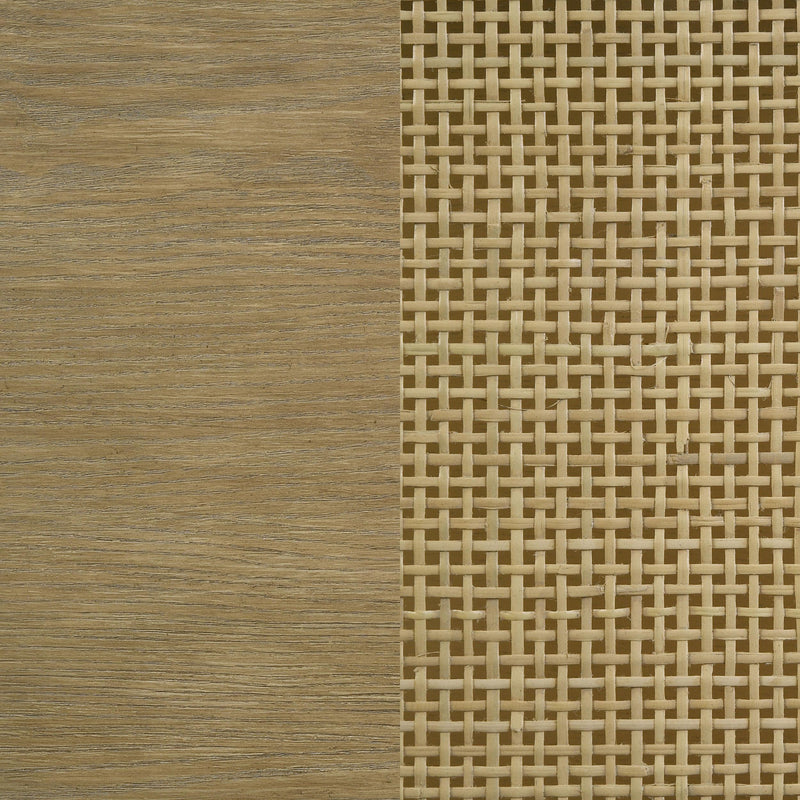 Arini Cane Weave Full Length Standing Floor Mirror Sand Wash - 224309