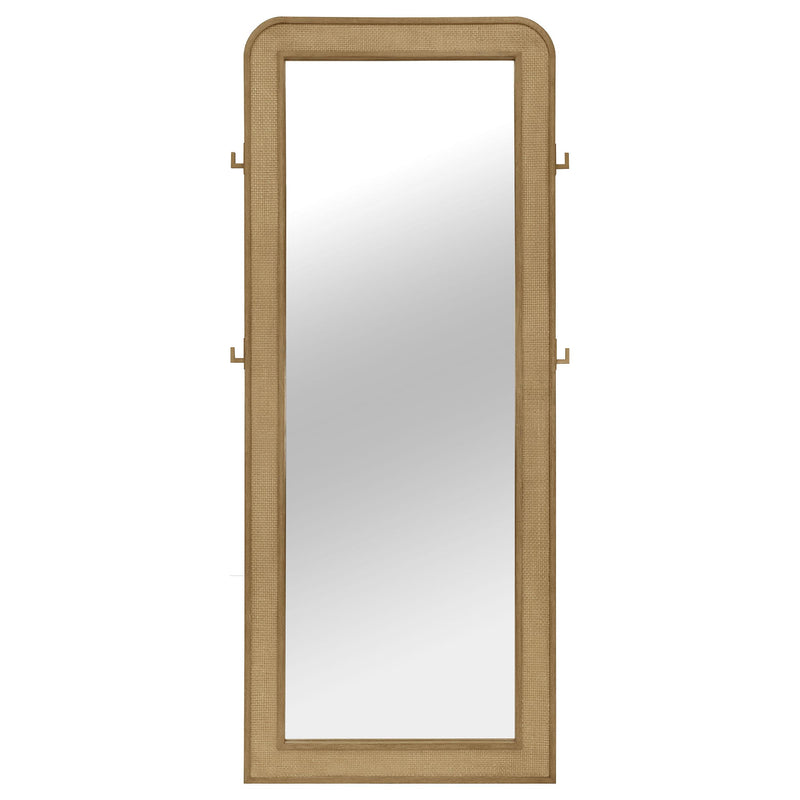 Arini Cane Weave Full Length Standing Floor Mirror Sand Wash - 224309
