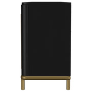 Arini Rattan Cane 2-door TV Stand Media Console Black - 720263