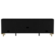 Arini Rattan Cane 2-door TV Stand Media Console Black - 720263