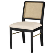 Arini Rattan Cane Dining Side Chair Black (Set of 2) - 108932BLK