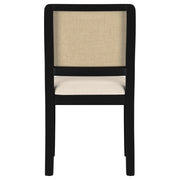 Arini Rattan Cane Dining Side Chair Black (Set of 2) - 108932BLK