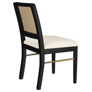 Arini Rattan Cane Dining Side Chair Black (Set of 2) - 108932BLK