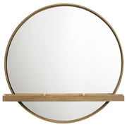 Arini Round Vanity Wall Mirror with Shelf Sand Wash - 224308