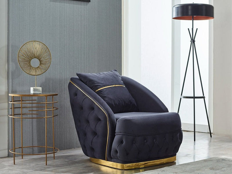 Arizona 28" Wide Tufted Armchair - Gate FurnitureAccent Chairs