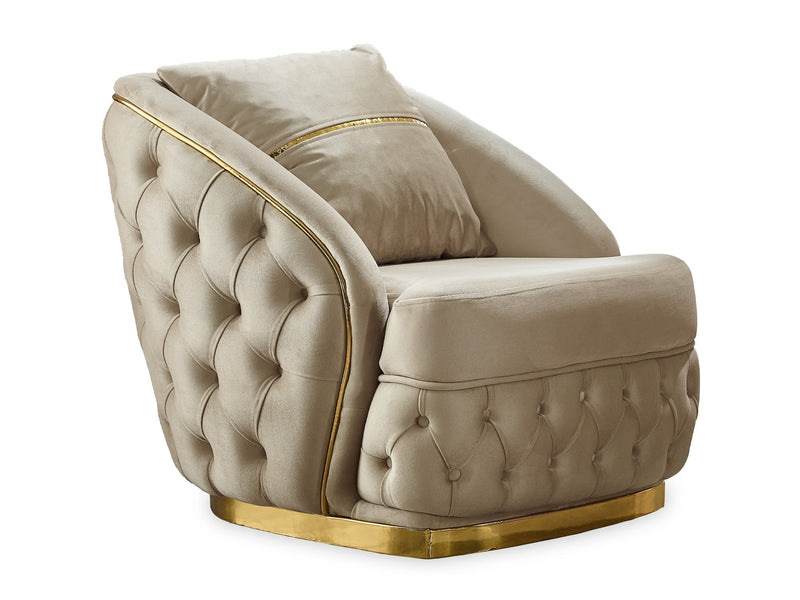 Arizona 28" Wide Tufted Armchair - Gate FurnitureAccent Chairs
