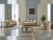 Arizona 3-pieces (Sofa & Loveseat & Chair) Livingroom Set Beige in Beige - 101-ARI-ANK529-321