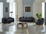 Arizona 4-pieces (Sofa & Loveseat & 2 Chair) Livingroom Set Anthracite in Anthracite - 101-ARI-ANK154-3211