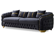 Arizona 4-pieces (Sofa & Loveseat & 2 Chair) Livingroom Set Anthracite in Anthracite - 101-ARI-ANK154-3211