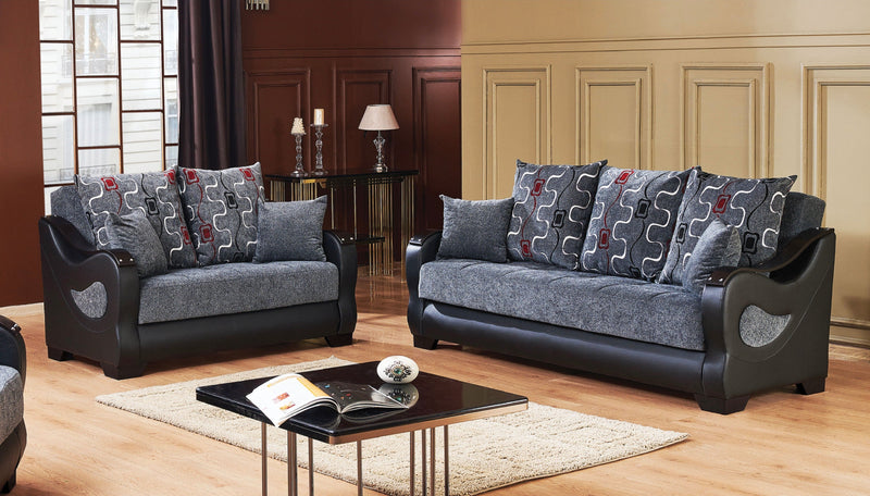 Arizona Convertible Gray Sleeper Living Room Set - Gate FurnitureLiving Room Set