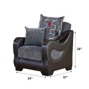 Arizona Convertible Gray Sleeper Living Room Set - Gate FurnitureLiving Room Set