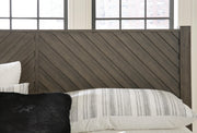 Arkenton Grayish Brown King Panel Bed, Dresser and Mirror - B786B8