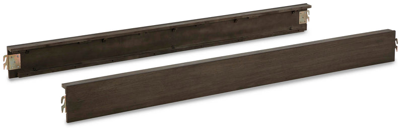 Arkenton Grayish Brown King Panel Bed, Dresser and Mirror - B786B8