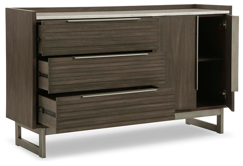 Arkenton Grayish Brown/White Dresser - B786-31