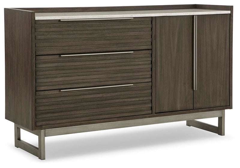 Arkenton King Panel Bed with Dresser in Grayish Brown - PKG014299
