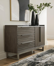 Arkenton King Panel Bed with Dresser in Grayish Brown - PKG014299