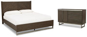 Arkenton King Panel Bed with Dresser in Grayish Brown - PKG014299