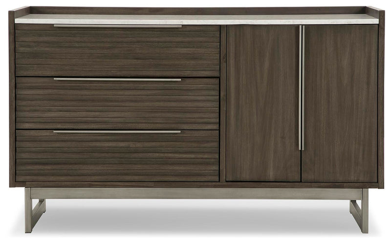 Arkenton King Panel Bed with Dresser in Grayish Brown - PKG014299