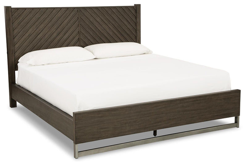 Arkenton King Panel Bed with Dresser in Grayish Brown - PKG014299