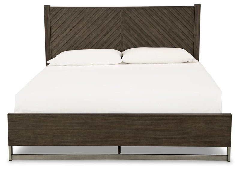 Arkenton King Panel Bed with Dresser in Grayish Brown - PKG014299