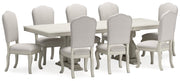 Arlendyne Antique White Dining Table and 8 Chairs - Gate FurnitureDining Room Set