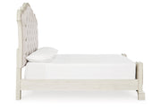 Arlendyne Antique White Queen Upholstered Bed - Gate FurnitureQueen Bed