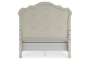 Arlendyne Antique White Queen Upholstered Bed - Gate FurnitureQueen Bed