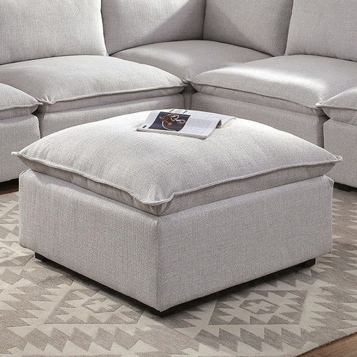 Arlene Light Gray Ottoman - CM6547-OT