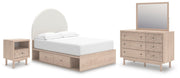 Arloster Full Panel Storage Bed, Dresser, Mirror and Nightstand - PCB1566B17