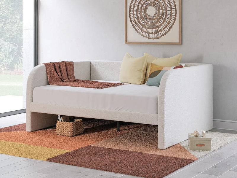 Arloster Full Upholstered Day Bed, Dresser and Mirror - PCB1566B15