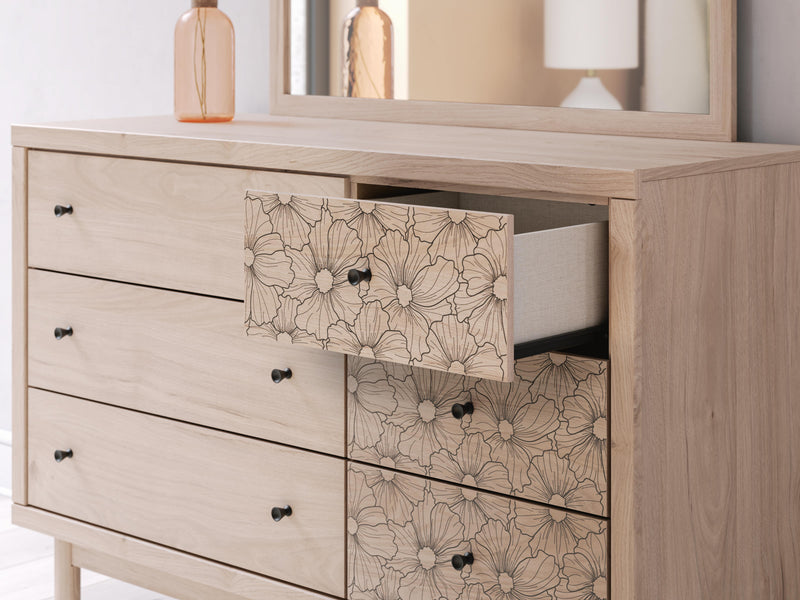 Arloster Full Upholstered Day Bed, Dresser and Mirror - PCB1566B15