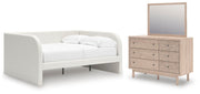 Arloster Full Upholstered Day Bed, Dresser and Mirror - PCB1566B15