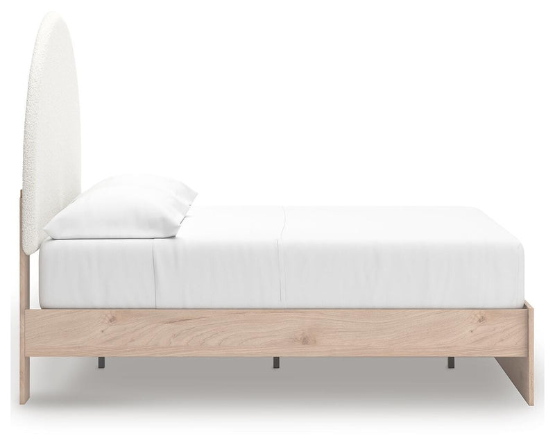 Arloster Full Upholstered Panel Bed, Dresser and Mirror - PCB1566B13