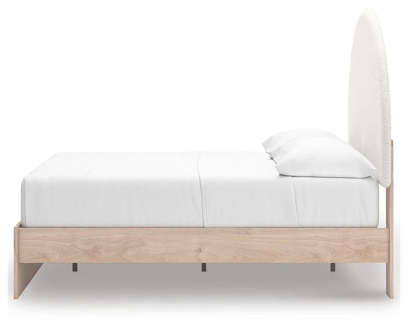 Arloster Full Upholstered Panel Bed, Dresser and Mirror - PCB1566B13
